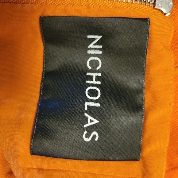 NICHOLAS Orange Cropped Shirred Gauze Top - Picture 7 of 10
